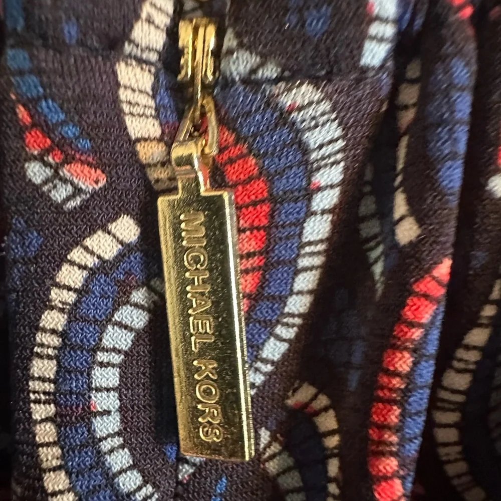 Michael Kors Blue and Red Patterned Dress - Picture 5 of 9